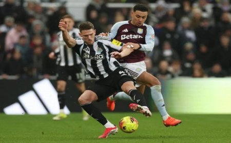 أستون فيلا يحقق الفوز 2-0 على نيوكاسل ويشارك في الصدارة الثانية للدوري