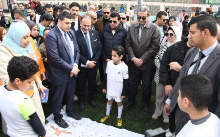 افتتاح الملعب الخماسي بمركز شباب ميت الخولي بحضور وزير الرياضة ومحافظ دمياط