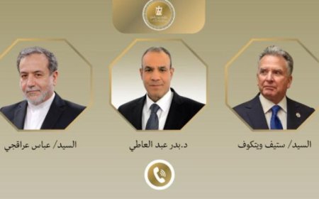 وزير الخارجية يناقش التطورات الإقليمية وخفض التصعيد مع عراقجي وستيف ويتكوف