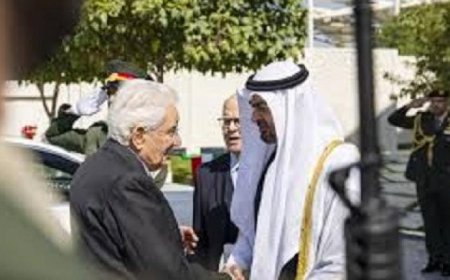رئيس الإمارات يستعرض فرص التعاون مع الرئيس الإيطالي خلال زيارته إلى أبوظبي