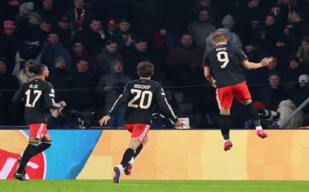 بايرن ميونخ يحقق فوزاً مثيراً على آيندهوفن بهدفين مقابل هدف في دوري أبطال أوروبا