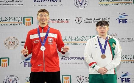 يوسف شامل يحقق برونزية كأس العالم لسيف المبارزة للشباب في القاهرة