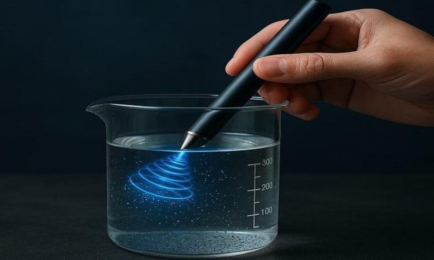 جهاز بحجم القلم يستخدم الموجات الصوتية لإزالة جزيئات البلاستيك المتناهية الصغر