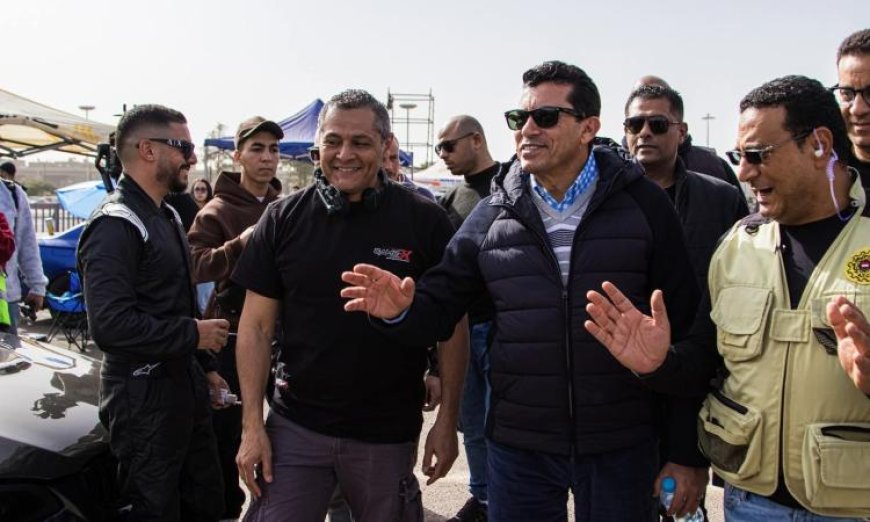 وزير الشباب يشارك في انطلاق البطولة الدولية الثانية Game X لسباقات السيارات