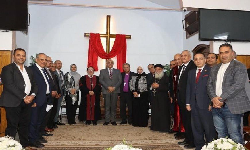 عطية يشارك في احتفال تنصيب القس رفيق دويب كراعٍ للكنيسة الإنجيلية ببنها