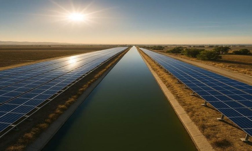 أشعة الشمس تنير قنوات كاليفورنيا وتساهم في إنتاج الطاقة النظيفة