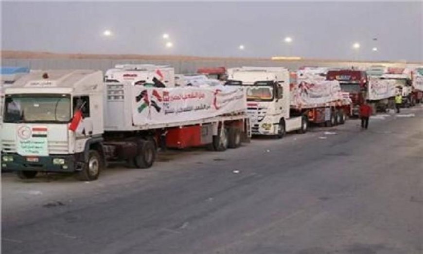 قافلة زاد العزة 124 تسهم في تحسين أوضاع الفلسطينيين داخل قطاع غزة