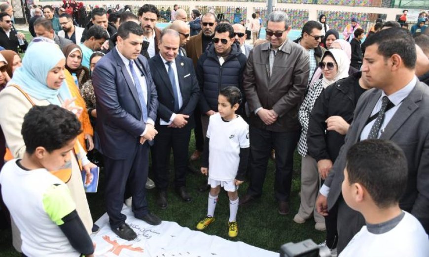 افتتاح الملعب الخماسي بمركز شباب ميت الخولي بحضور وزير الرياضة ومحافظ دمياط