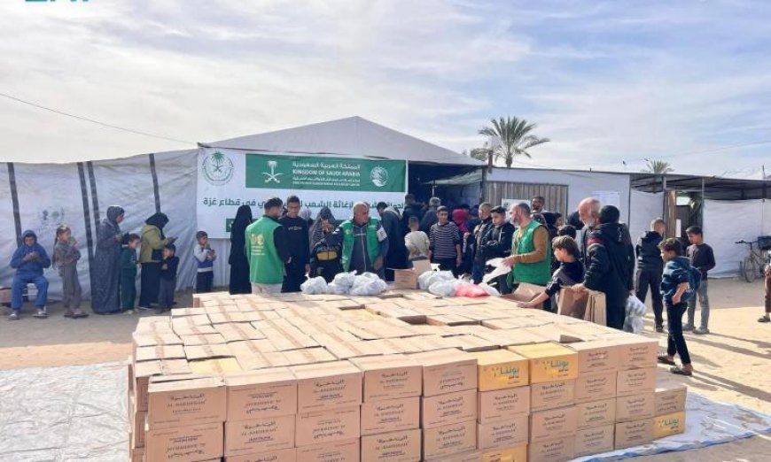 مركز سلمان للإغاثة يستمر في توزيع مساعداته الجديدة على المحتاجين في جنوب غزة