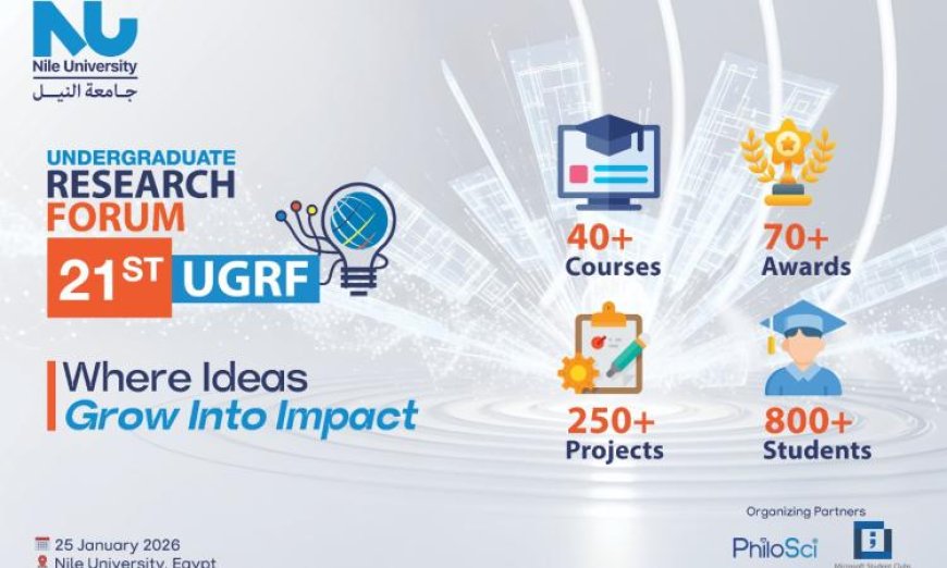 جامعة النيل تحتفل بنجاح الملتقى البحثي النصف سنوي بحضور طلابها المبدعين