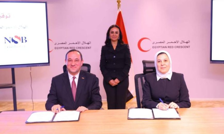 مايا مرسي تحضر توقيع ستة بروتوكولات شراكة استراتيجية مع الهلال الأحمر المصري