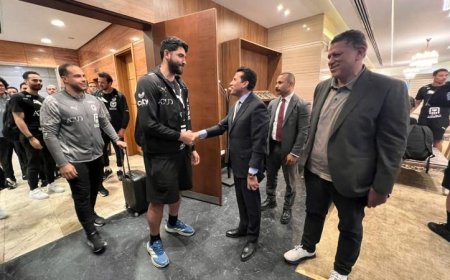 صبحي يستقبل بعثة منتخب مصر لكرة اليد بعد فوزها بلقب بطولة إفريقيا