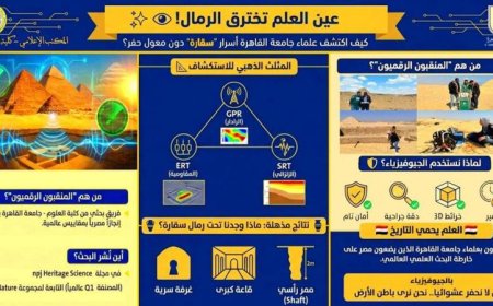 علوم القاهرة تستخدم تقنيات الجيوفيزياء الأثرية لاستكشاف أسرار سقارة وتعلن إنجازها على الساحة العالمية