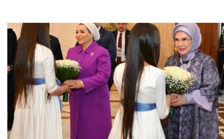 السيدة انتصار السيسي تستقبل قرينة رئيس تركيا في زيارة رسمية مميزة