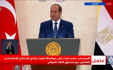الرئيس السيسي يعلن نجاح مصر في تنفيذ برنامج الإصلاح الاقتصادي مع صندوق النقد الدولي