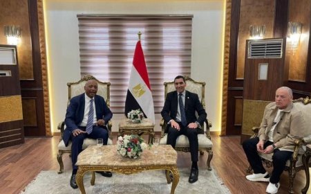 وزير الشباب والرياضة يرحب برئيس الاتحاد الأفريقي لكرة القدم في لقاء هام