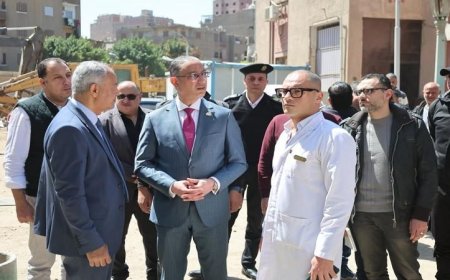 محافظ الجيزة يراقب تقدم العمل في مستشفى أم المصريين ويؤكد تواجد الأطقم الطبية