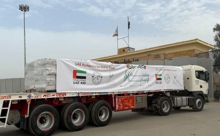 وكالة الإمارات للمساعدات تقدم قافلة جديدة لدعم غزة عبر معبر كرم أبو سالم