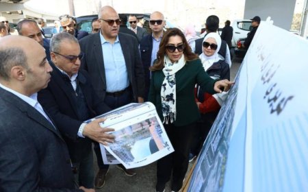 وزيرة التنمية المحلية ومحافظ الإسكندرية يزوران كوبري الفريق أول سليمان عزت لمتابعة التجديدات الجديدة