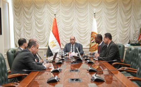 رداد يستعرض فرص التعاون مع رئيس الجامعة البريطانية في القاهرة والجهات المعنية