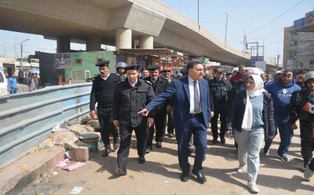 محافظ القليوبية يقوم بحملة جادة لنقل الباعة الجائلين من كوبري الرياح التوفيقي في بنها