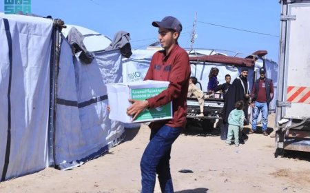 مركز الملك سلمان للإغاثة يستمر في توزيع السلال الغذائية في جنوب قطاع غزة لتعزيز الدعم الإنساني