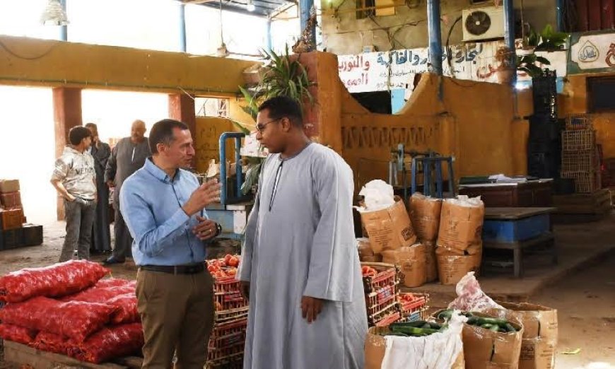 محافظ أسوان يقوم بجولة ميدانية مفاجئة لضبط الأسعار في أسواق أبو الريش