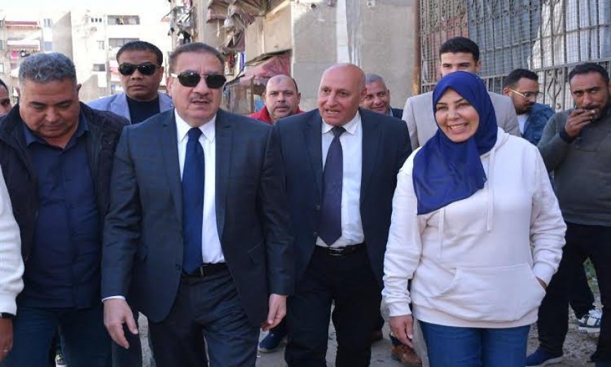 محافظ بورسعيد يزور مناطق تطوير خالد بن الوليد وعمر بن الخطاب في الزهور لتعزيز التنمية المحلية