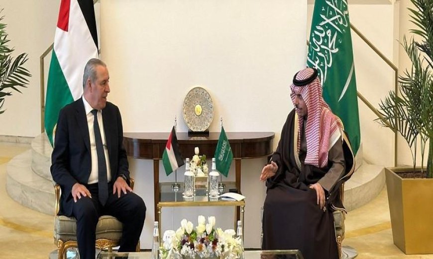 وزير الخارجية السعودي يناقش الأوضاع الإقليمية مع نائب رئيس فلسطين