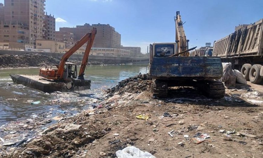 محافظ القليوبية يراقب تقدم أعمال تطهير ترعة الشرقاوية في حي غرب شبرا الخيمة