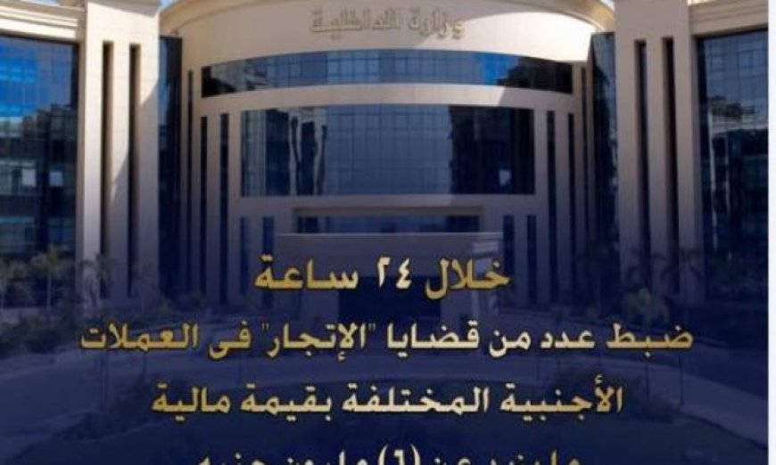 القبض على 6 ملايين جنيه في قضايا تهريب النقد الأجنبي خلال يوم واحد