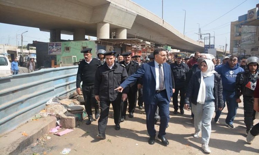 محافظ القليوبية يقوم بحملة جادة لنقل الباعة الجائلين من كوبري الرياح التوفيقي في بنها