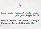 مجلس حكماء المسلمين يطلق نداءً قوياً لإدانة الهجمات الإرهابية في مالي