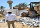 إزالة سريعة لمبانٍ مخالفه على أراضي الدولة في الدلنجات بمساحة 800 متر مربع