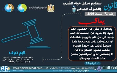 حملة تعريفية في سوهاج لتعزيز الوعي بقانون تنظيم مرافق المياه لمياه الشرب