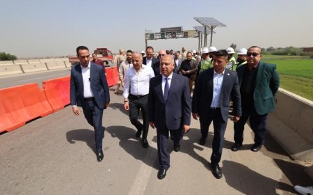 وزير النقل يقوم بزيارة ميدانية لمتابعة مشروع النقل الذكي على طريق شبرا بنها الحر