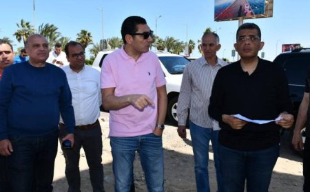 جوهر ومحافظ البحر الأحمر يستعرضان الأرض المخصصة لإنشاء القرية الأولمبية