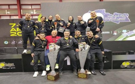وزير الشباب والرياضة يهنئ منتخب تنس الطاولة بعد الفوز بذهبيات بطولة شمال أفريقيا