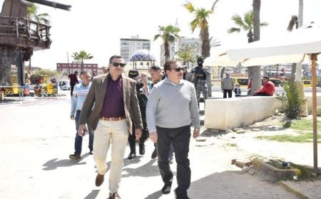 محافظ بورسعيد يفرض حظرًا على الإشغالات في الممشى ومحيطه للحفاظ على الجمالية العامة