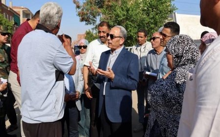 محافظ الإسماعيلية يقوم بجولة ميدانية في قرية الحجاز كيلو 2 للتفقد والمراقبة