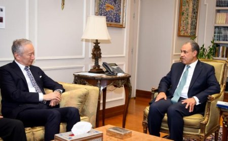 وزير الخارجية يناقش مع المبعوث الياباني سبل إعادة بناء غزة وتقديم المساعدات الإنسانية