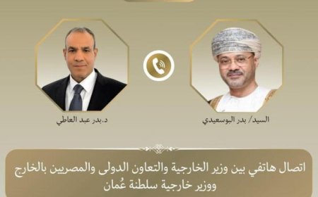 وزير الخارجية يشدد على أهمية التعاون مع نظيره العماني لخفض التصعيد في المنطقة
