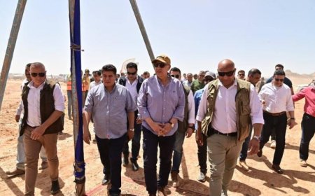 سويلم يزور مشروع تنمية جنوب الوادي ويستعرض محطة الرفع العملاقة في توشكى