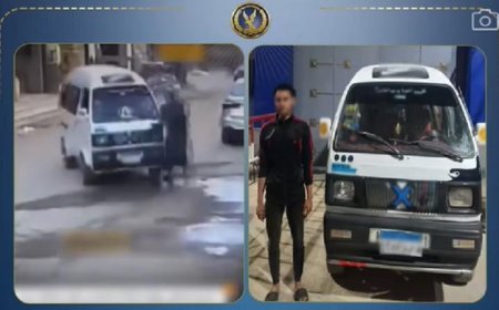 ضبط سائق فان بعد اصطدامه بمار على الطريق في سوهاج