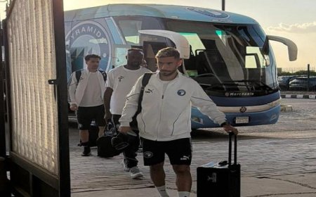 بيراميدز يصل إلى الدفاع الجوي لبدء استعداداته لمواجهة الأهلي المرتقبة