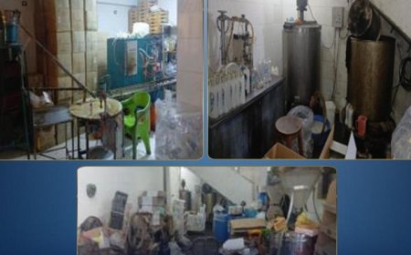 كشف مدير مصنع غير مرخص لإنتاج المستلزمات الطبية مع ضبط مستلزمات مجهولة المصدر