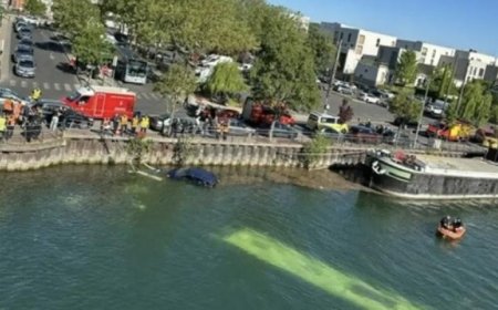 حافلة مدرسية تسقط في نهر السين بالقرب من باريس وأنقاذ أربعة طلاب كانوا على متنها