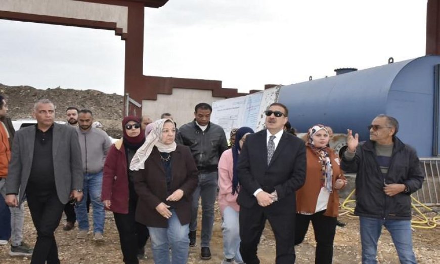 محافظ بورسعيد يقوم بجولة تفقدية في محطة معالجة الصرف الصحي ببورفؤاد والكوبري العائم