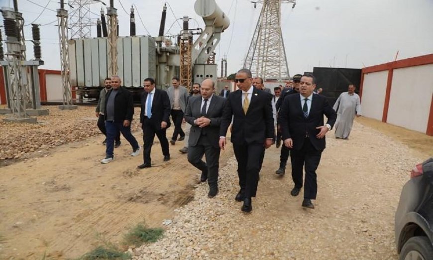 محافظ الجيزة يزور مشروع محطة محولات أوسطي البدرشين بقدرة 220/66 ك. ف لتعزيز الطاقة في المنطقة