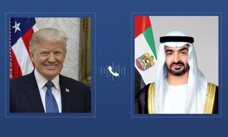 الرئيس الإماراتي يناقش مع نظيره الأمريكي آخر مستجدات الأوضاع في المنطقة